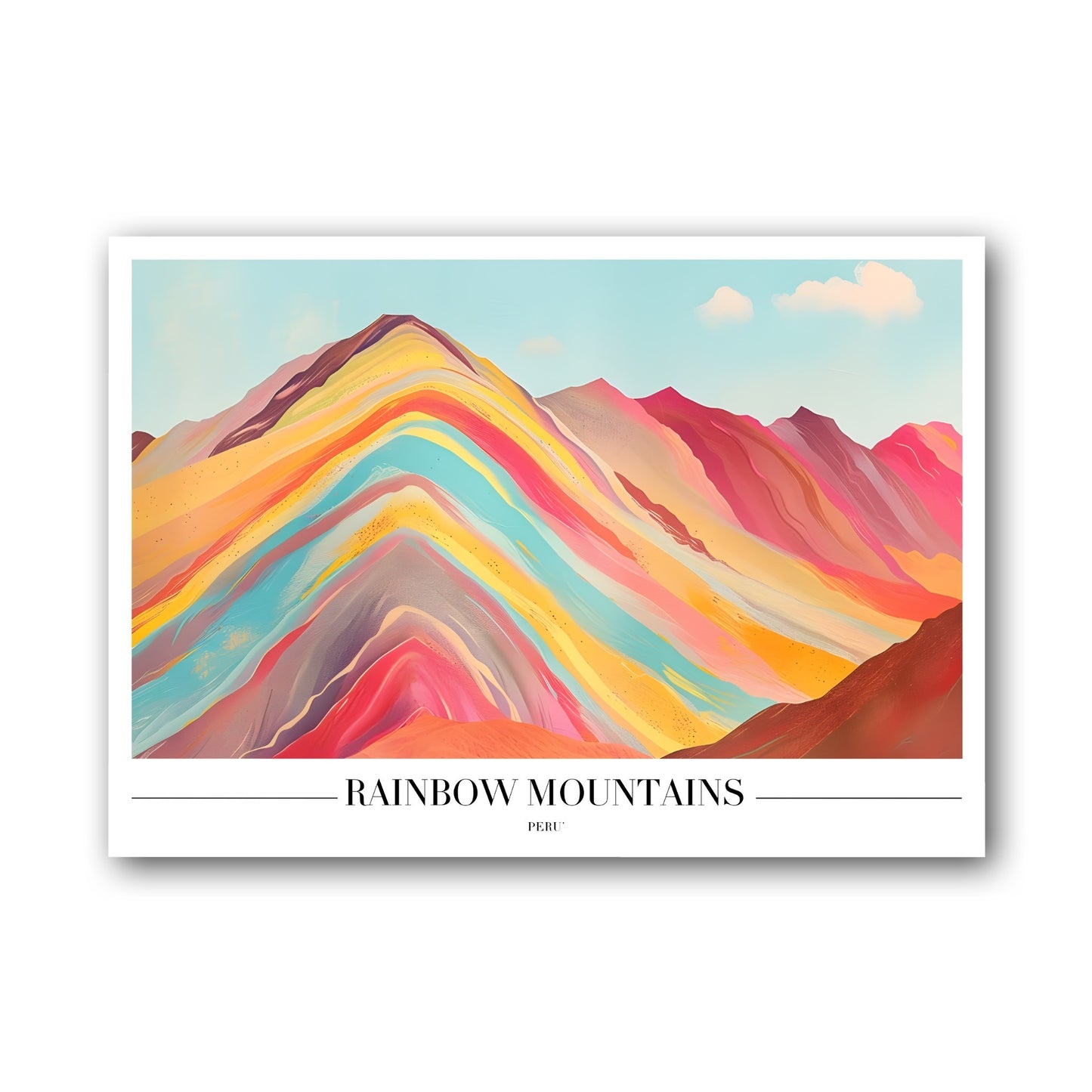 Rainbow Mountains - Peru Poster