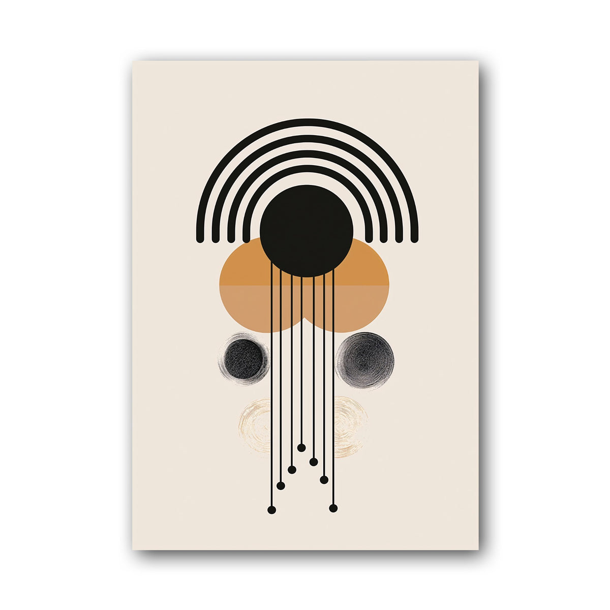 Ochre Rainbow Totem Poster