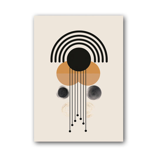 Ochre Rainbow Totem Poster