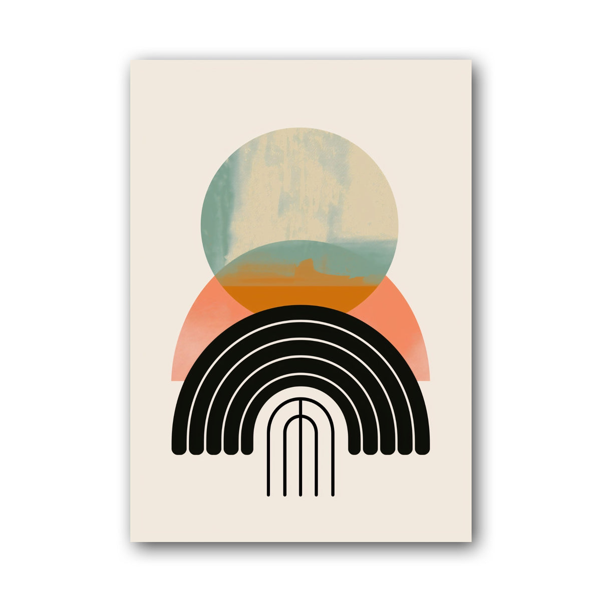 Pastel Orb and Rainbow Poster