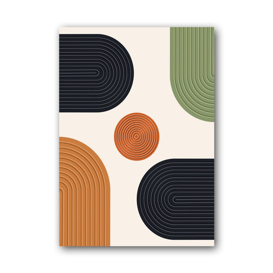 Black Green Colour Block Poster