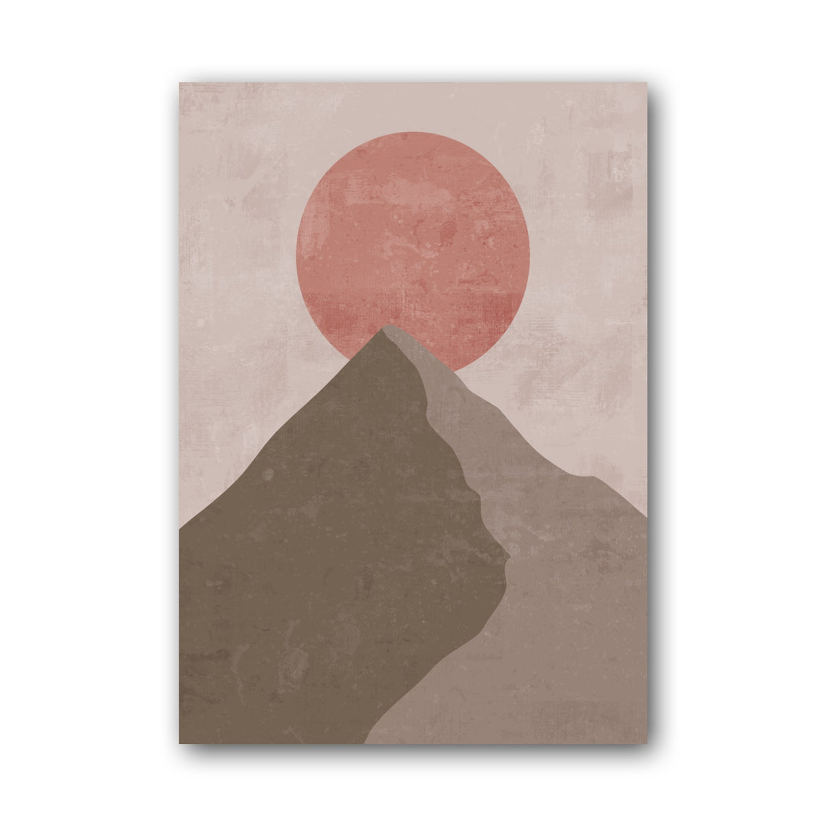 Rose Sun Mountain Minimal Poster