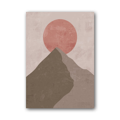 Rose Sun Mountain Minimal Poster