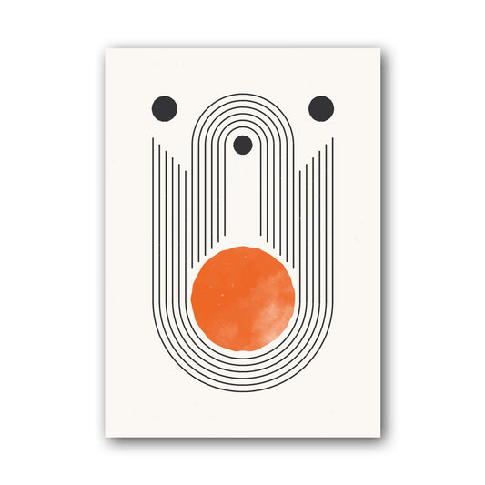 Orange Arched Circle Abstract Poster