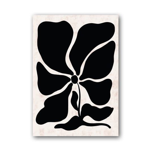 Black White Single Bloom Poster