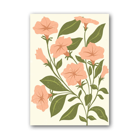 Peach Wildflower Meadow Poster