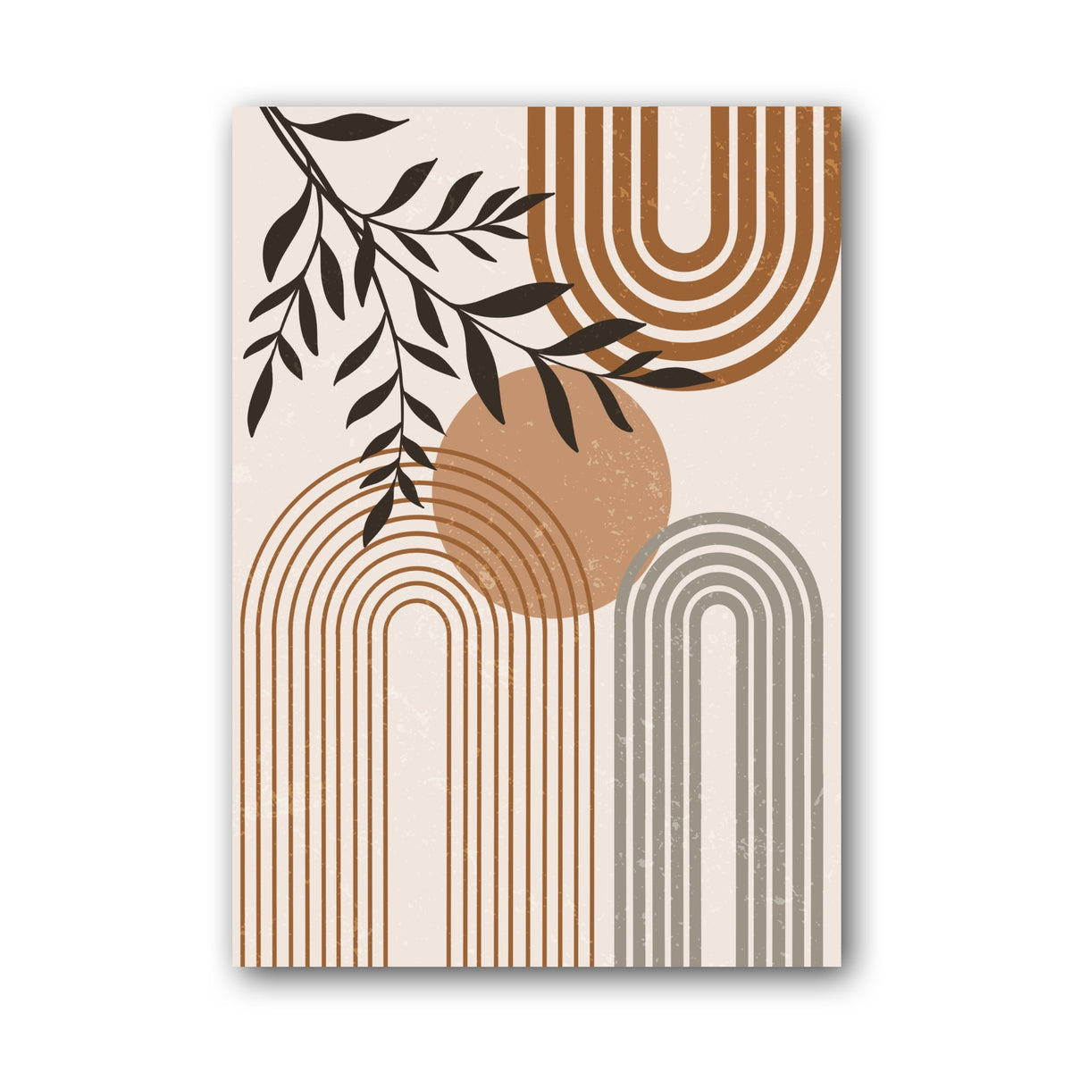 Beige Botanical Rainbow Poster