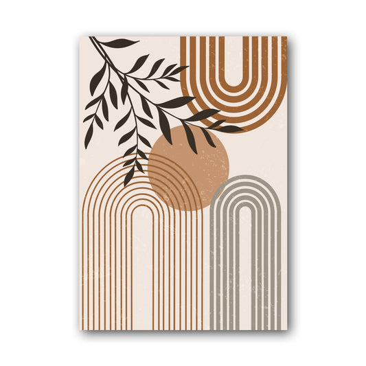 Beige Botanical Rainbow Poster