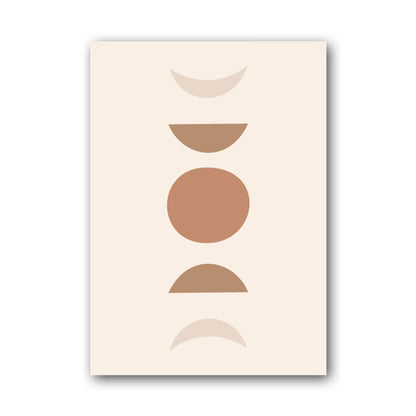 Beige Stacked Shapes Abstract Poster