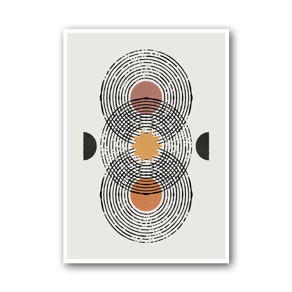 Grey Mosaic Totem Poster