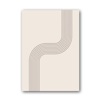 Taupe Gentle Bend Line Poster
