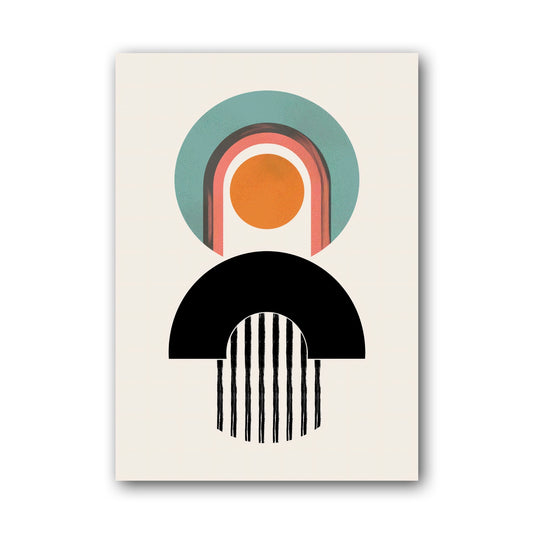 Teal Coral Double Arch Poster