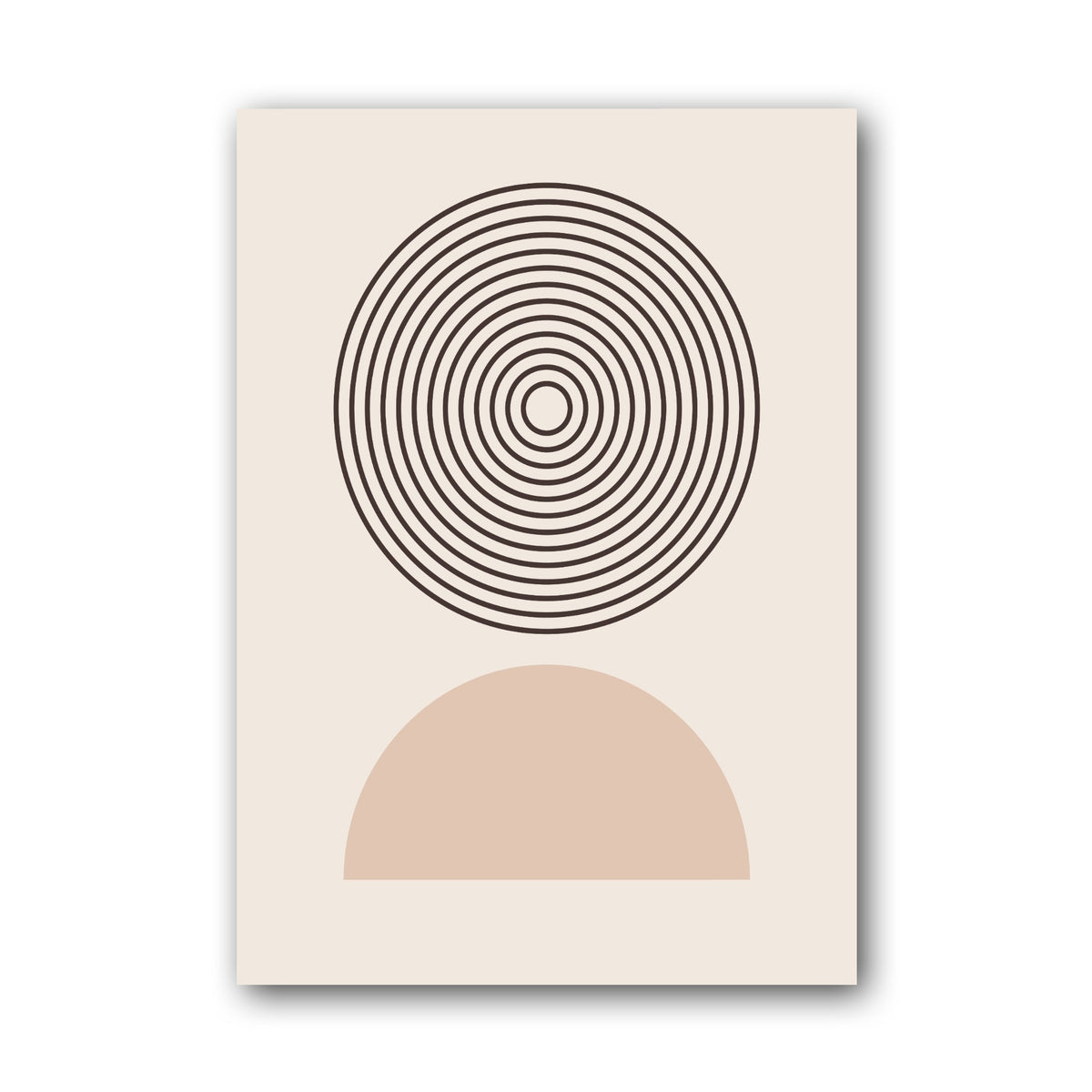Grey Concentric Circle Balance Poster