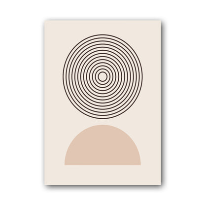 Grey Concentric Circle Balance Poster