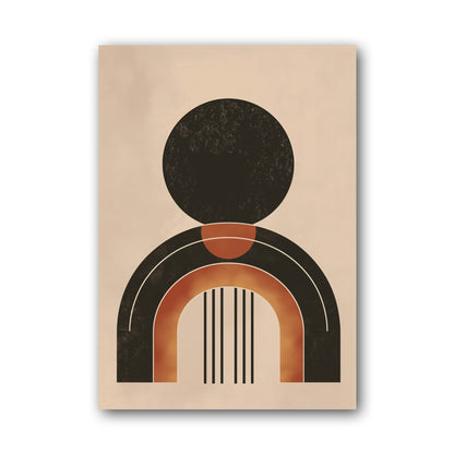 Black Stacked Orb Arch Poster