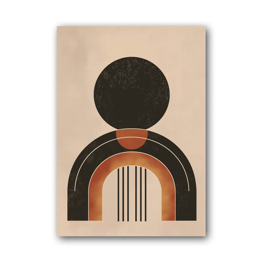 Black Stacked Orb Arch Poster