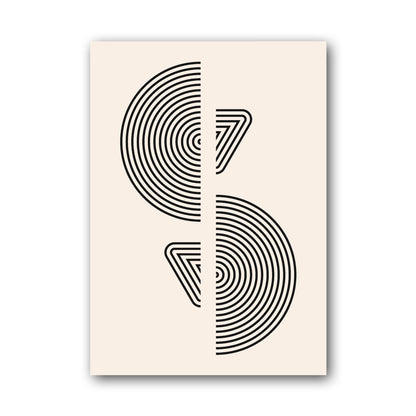 Grey Pinwheel Geometric Poster