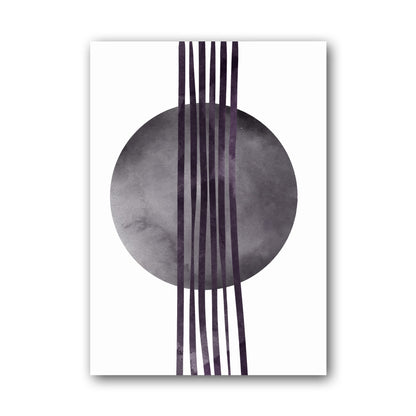 Charcoal Orb and Lines Poster