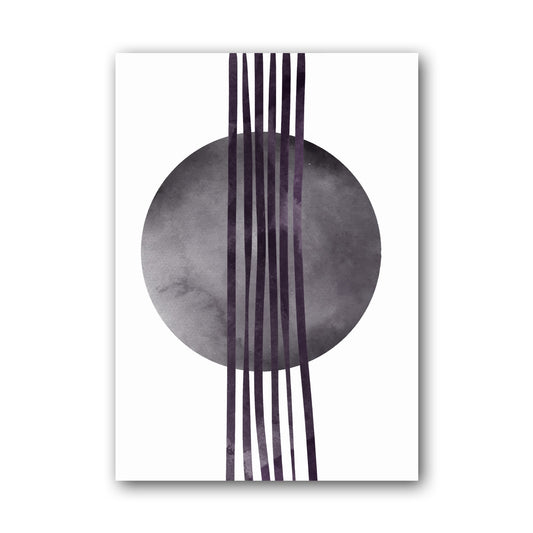Charcoal Orb and Lines Poster