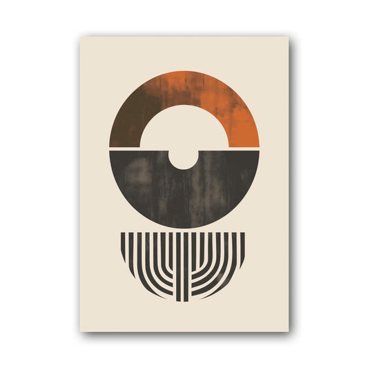 Black Split Circle Totem Poster