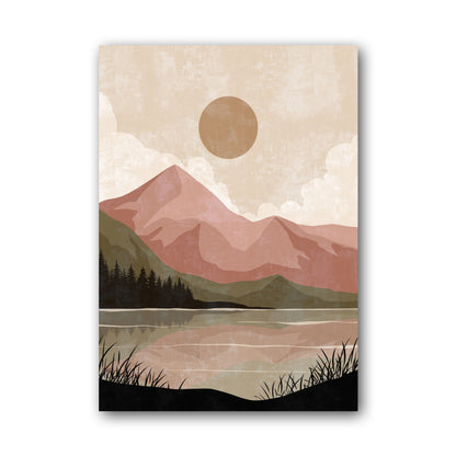 Dusty Rose Mountain Layers Poster