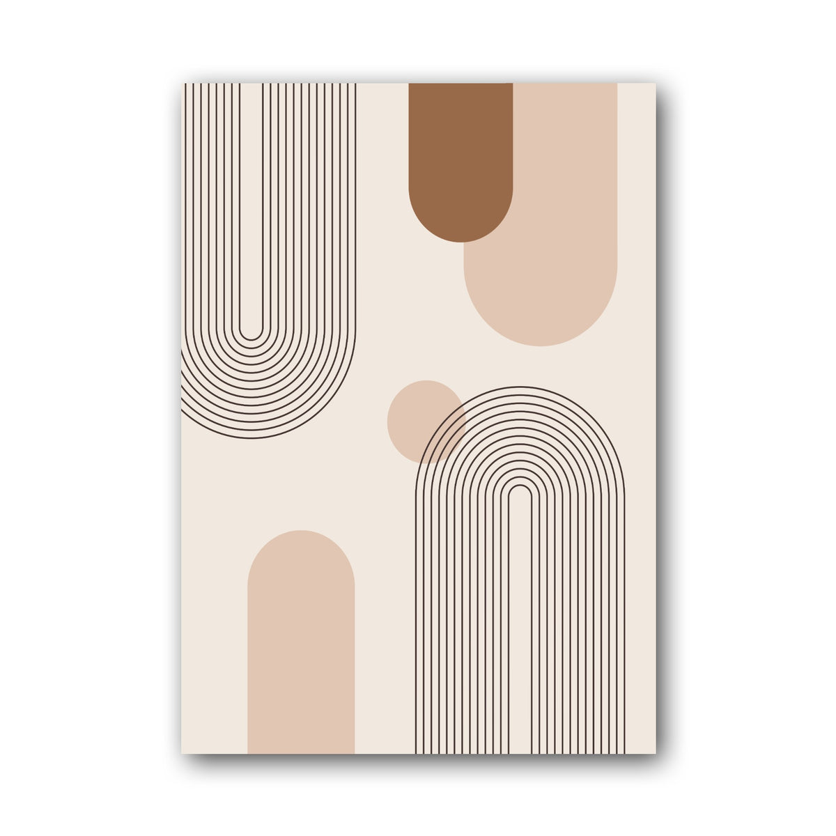 Terracotta Neutral Column Abstract Poster