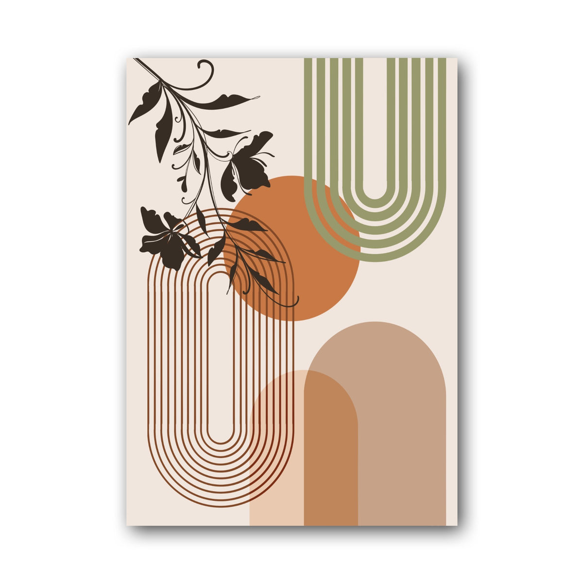 Sage Botanical Shape Poster