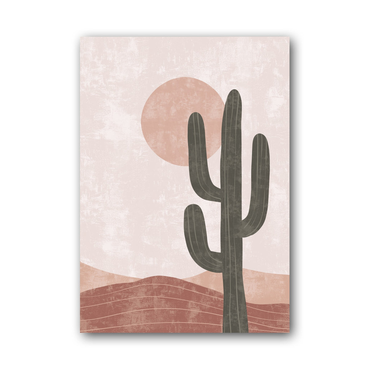 Blush Desert Cactus Poster