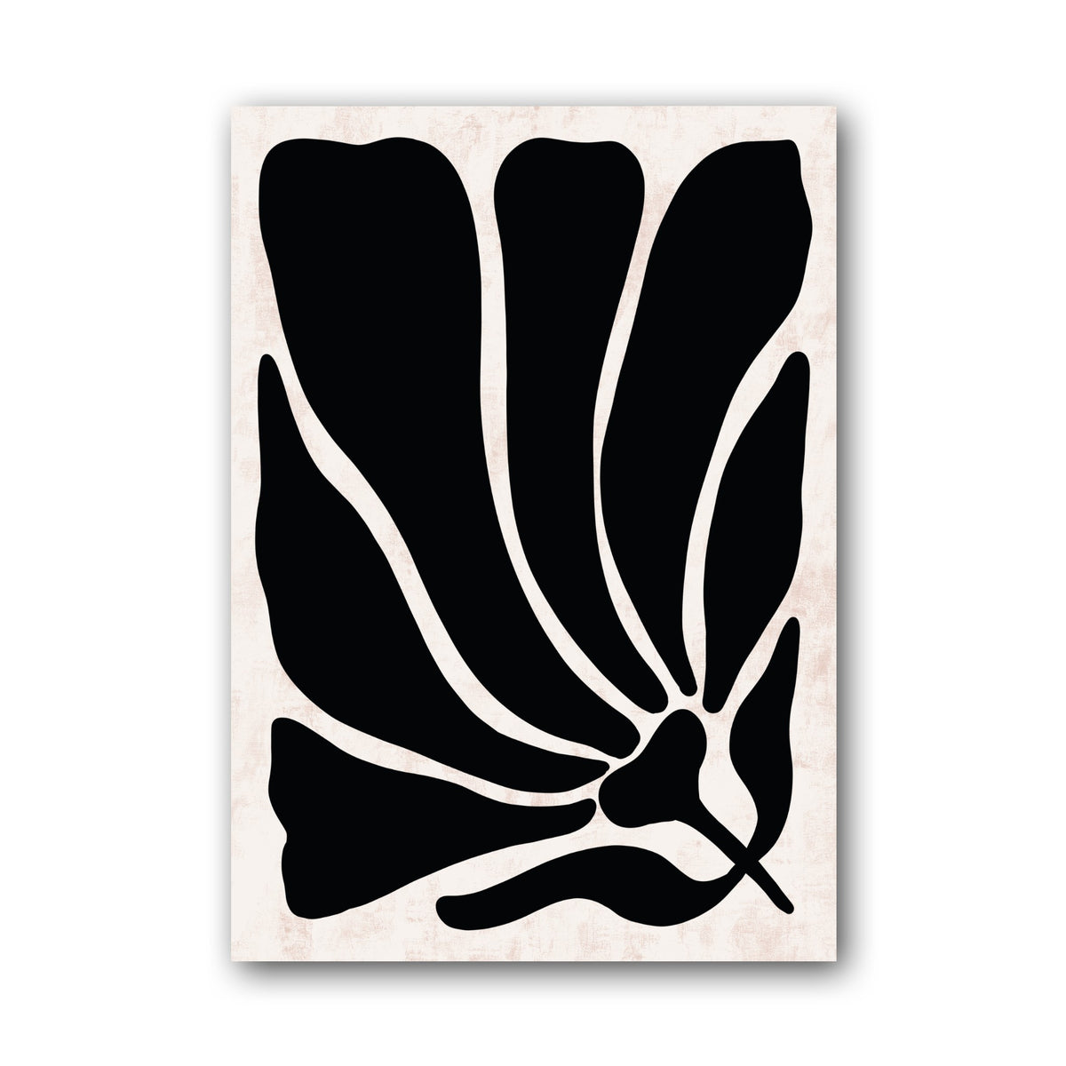Black White Minimal Petal Poster