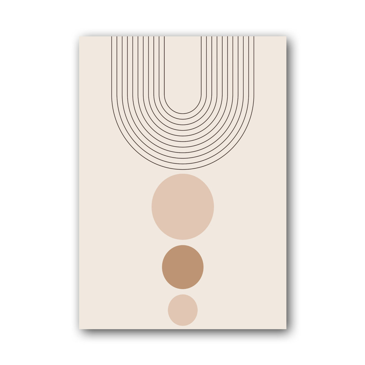 Taupe Circle Column Balance Poster