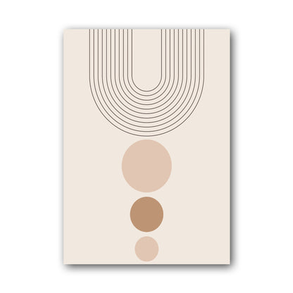 Taupe Circle Column Balance Poster