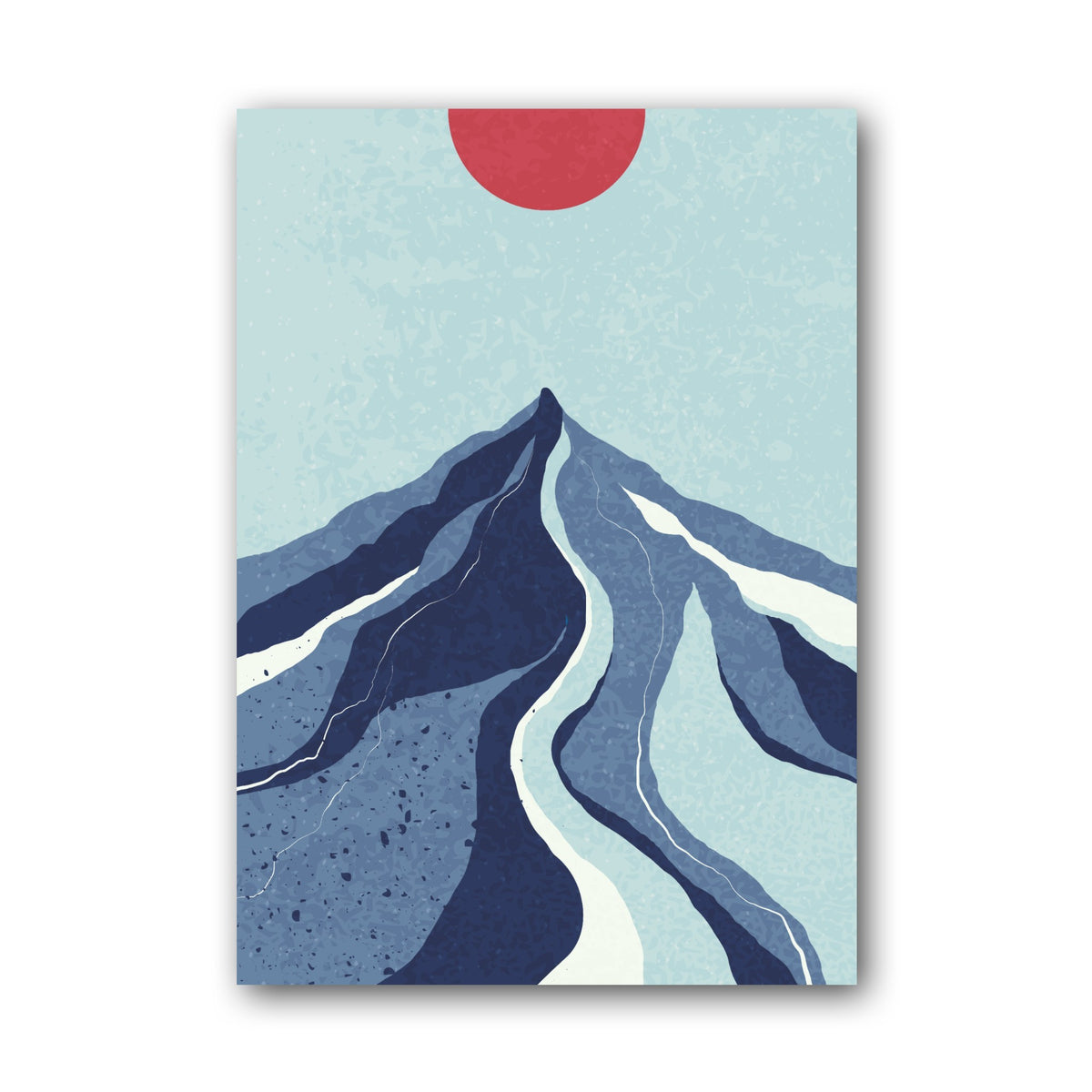 Blue Mountain River Abstract Poster