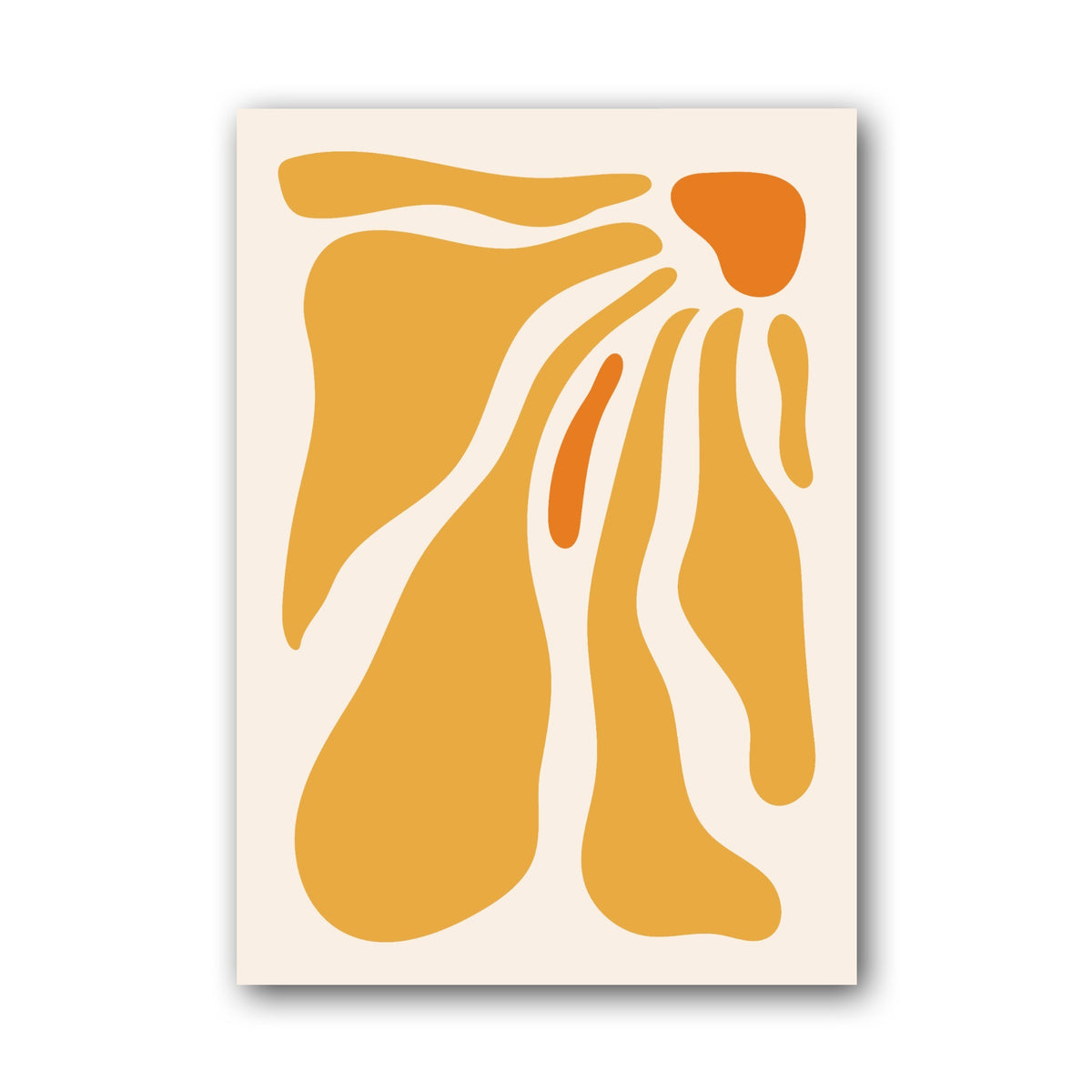 Mustard Sweeping Bloom Abstract Poster