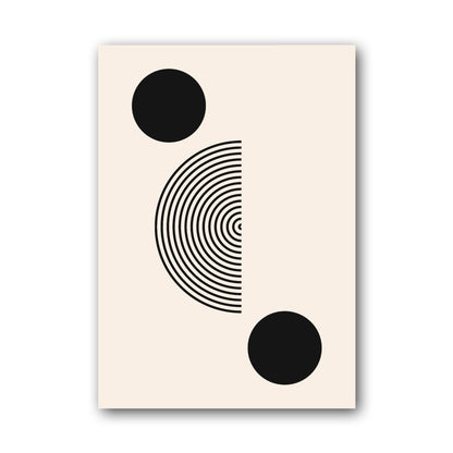 Black Circle and Grey Curve Poster