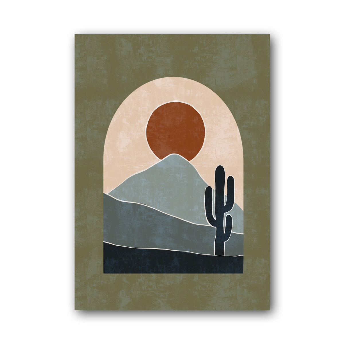 Olive Arch Desert Landscape Poster