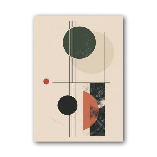 Green and Blush Shape Study Poster