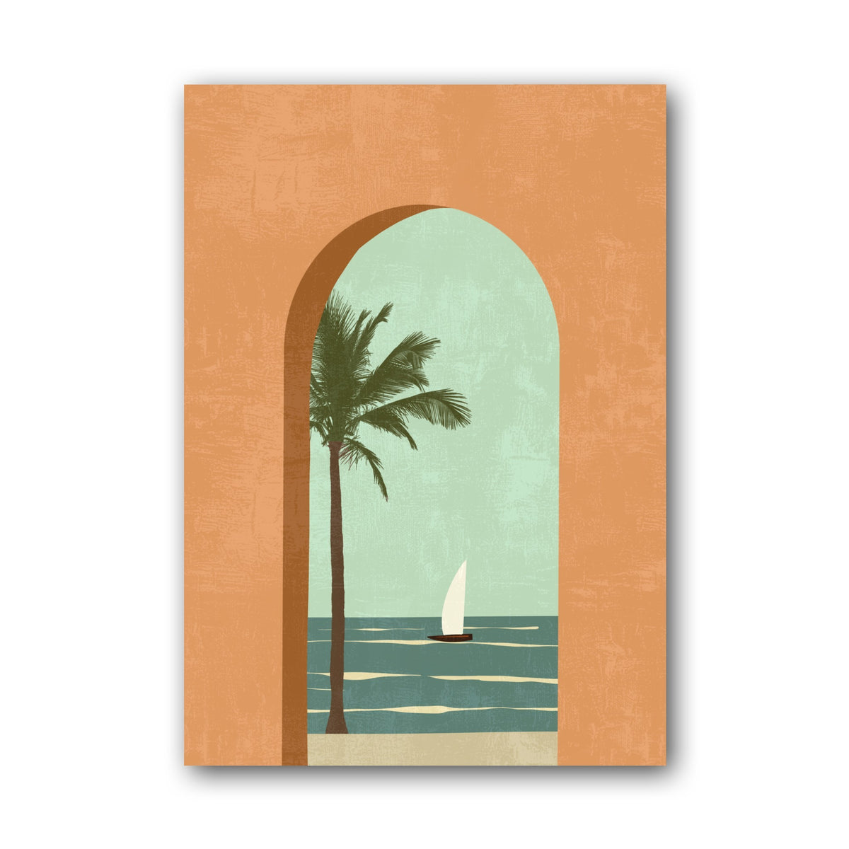 Terracotta Palm Arch Poster