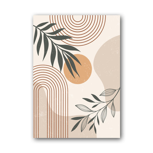 Terracotta Botanical Curve Poster