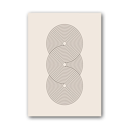 Grey Vertical Knot Abstract Poster