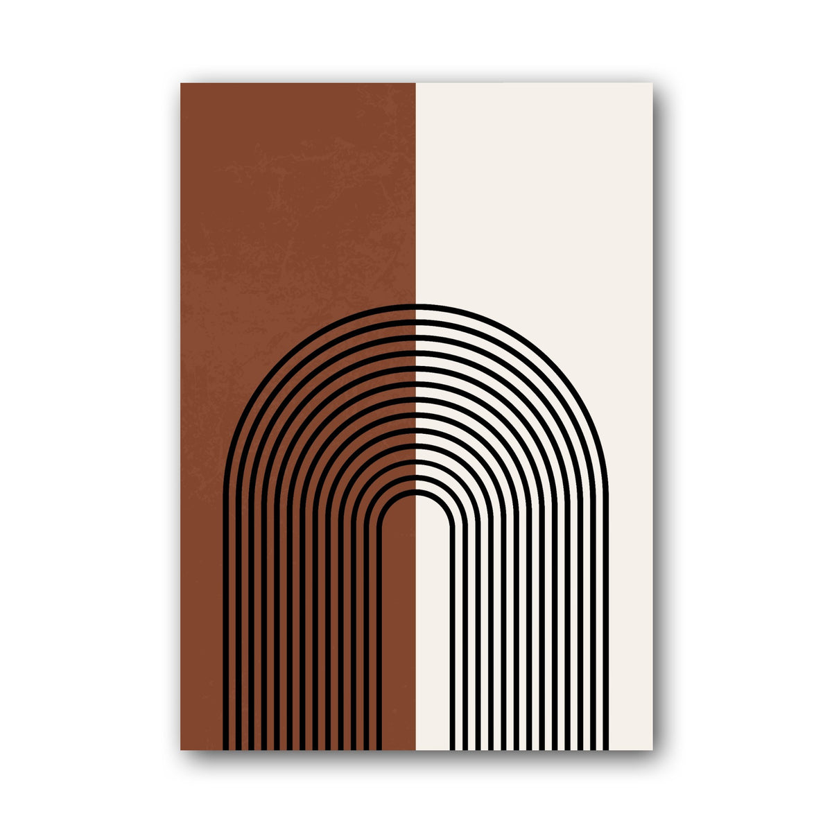 Terracotta Split Circle Line Poster