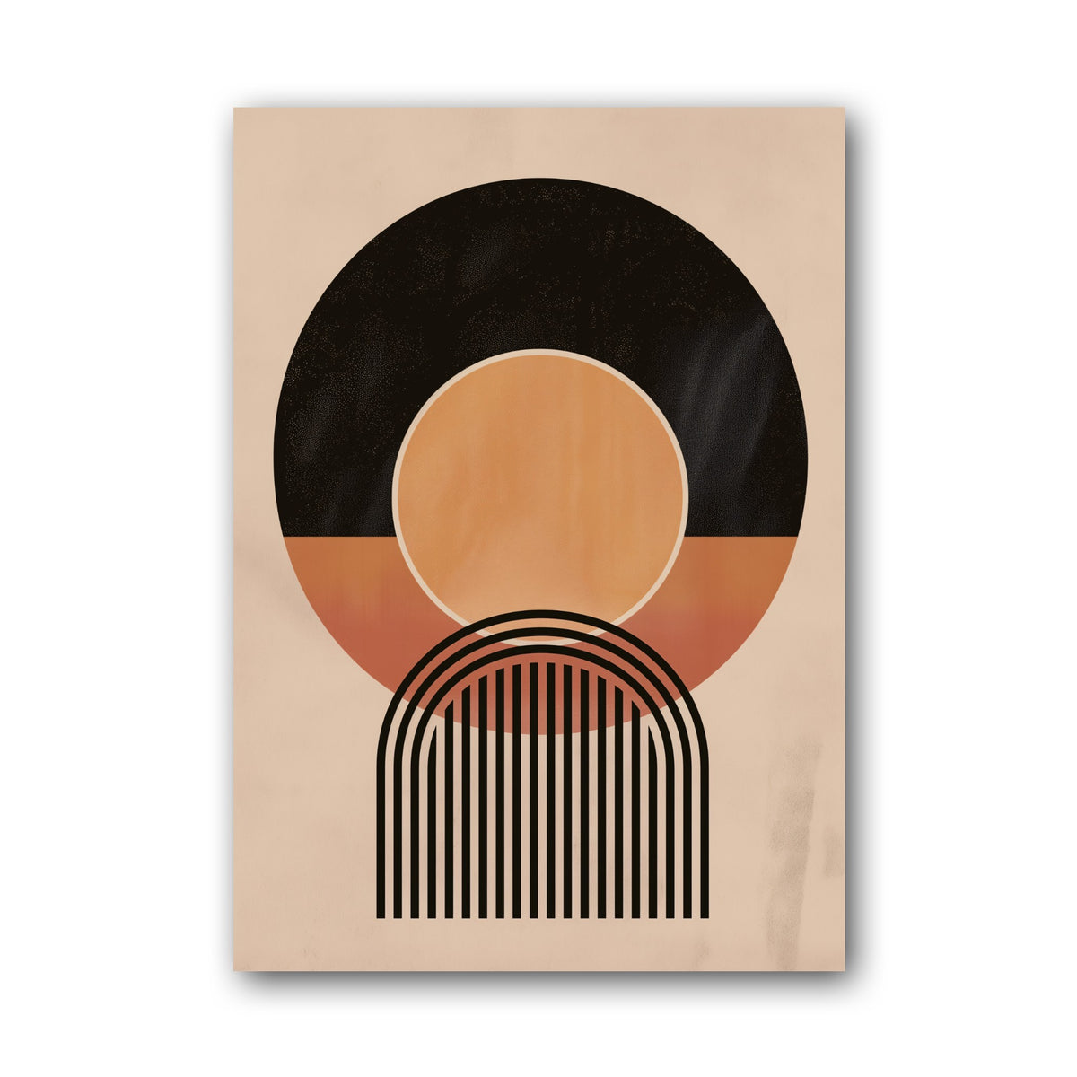 Black Orb and Rust Arch Poster