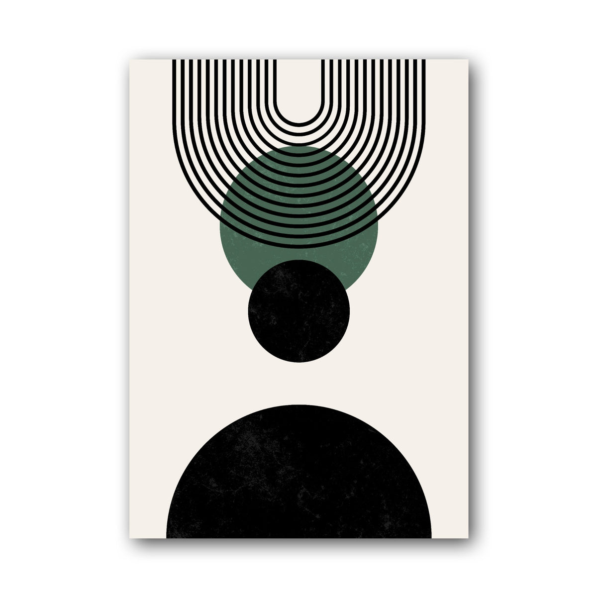 Green Hanging Circle Geometric Poster