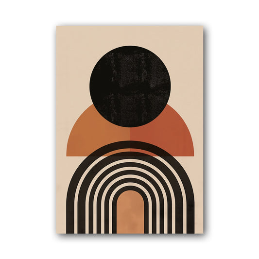 Black and Rust Concentric Totem Poster