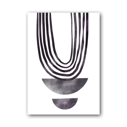 Black Looping Lines Poster
