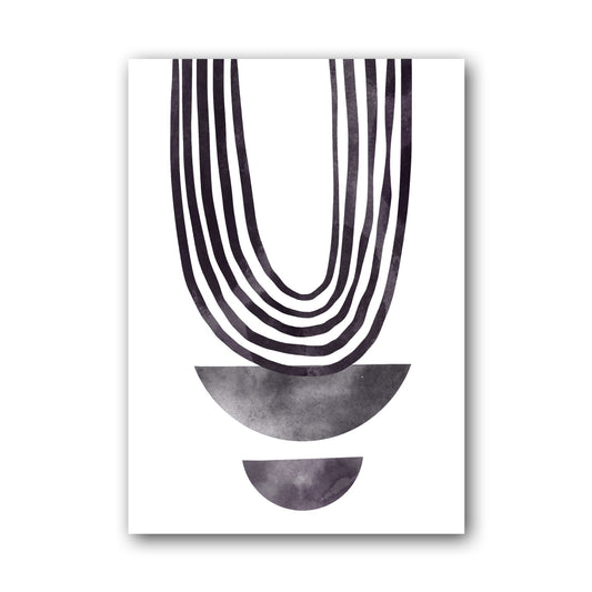 Black Looping Lines Poster