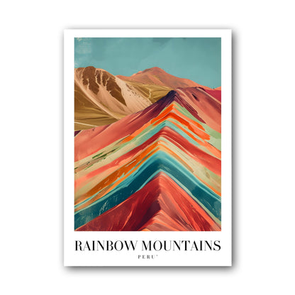 Rainbow Mountains - Peru Poster