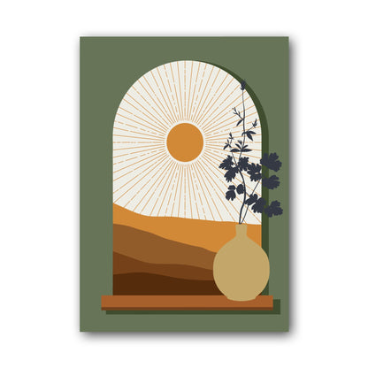 Olive Arch Botanical Landscape Poster