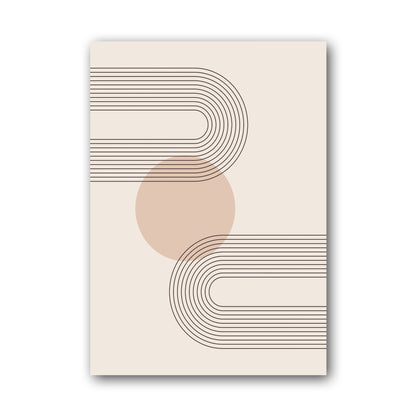 Peach S-Curve Stripe Poster