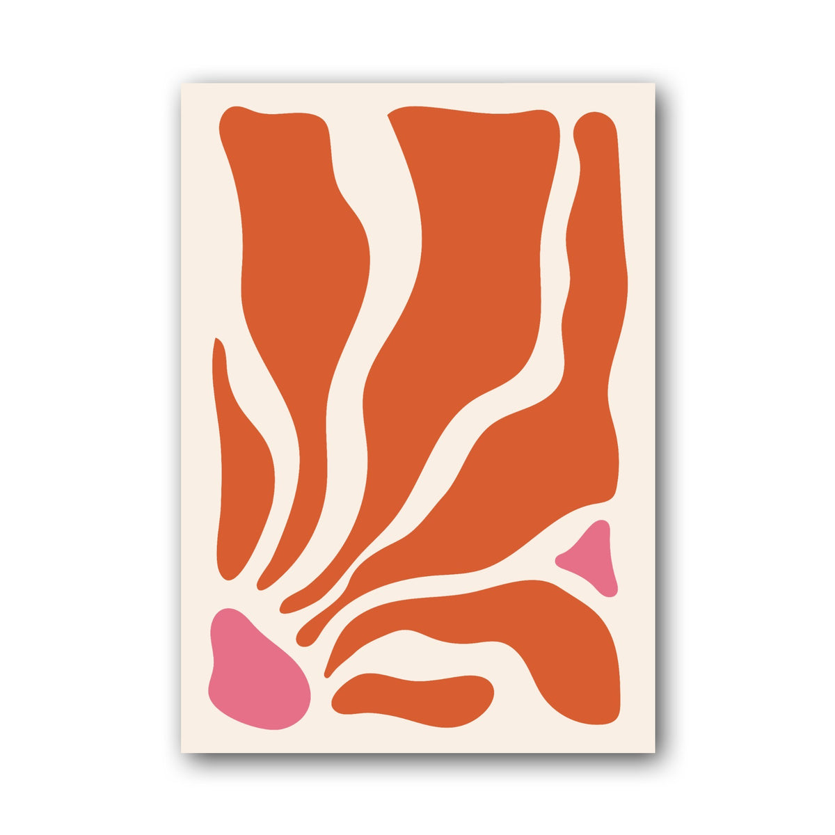 Orange Flowing Petal Abstract Poster