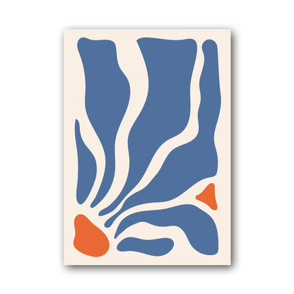 Blue Flowing Petal Abstract Poster